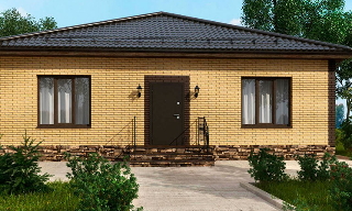 Проекты одноэтажных домов из кирпича | Строй-Мхч - Махачкала от 3688 рублей